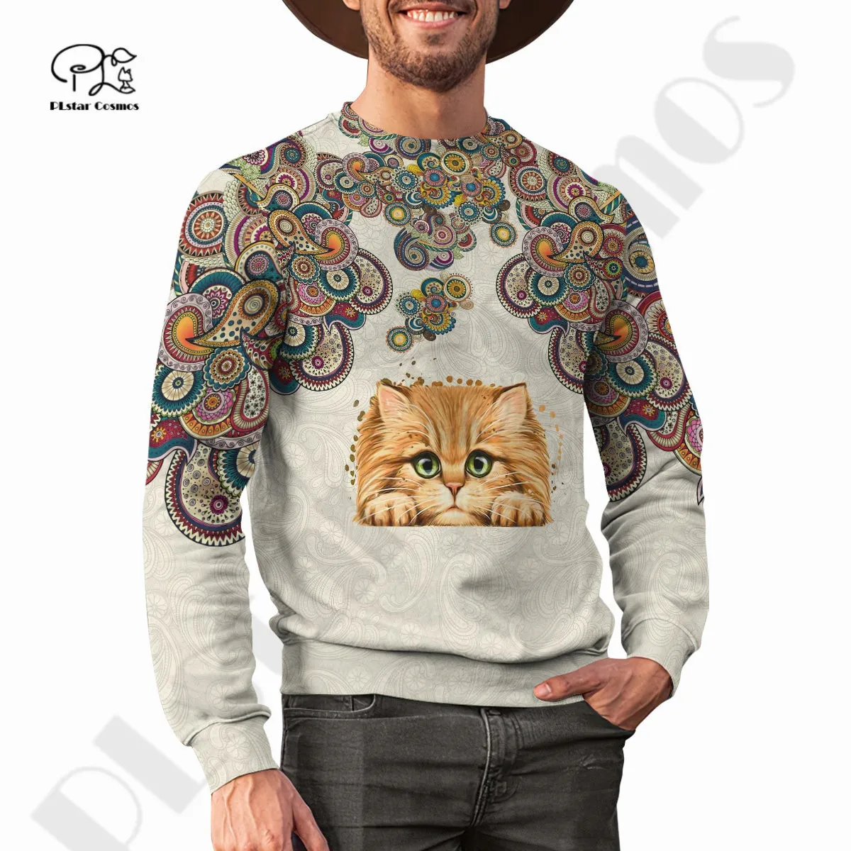 PLstar Cosmos Newest 3Dprinted Cat Paisley Pet Lover Harajuku Pullover Premium Streetwear Unique Unisex Hoodies/Sweatshirt/Zip 6