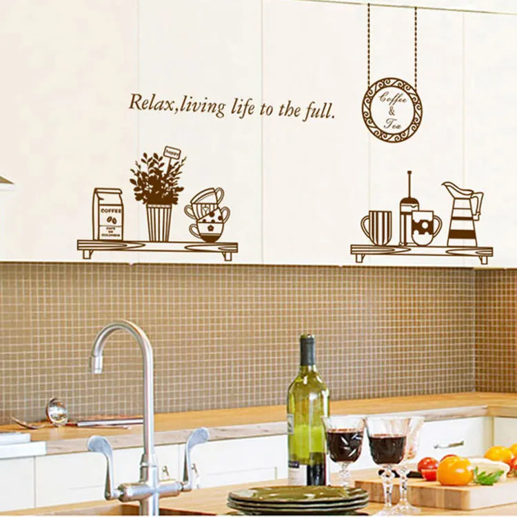 Environmentally Friendly Home Improvement Home Decoration Stickers Removable Restaurant Kitchen Background Wall Stickers Creativ