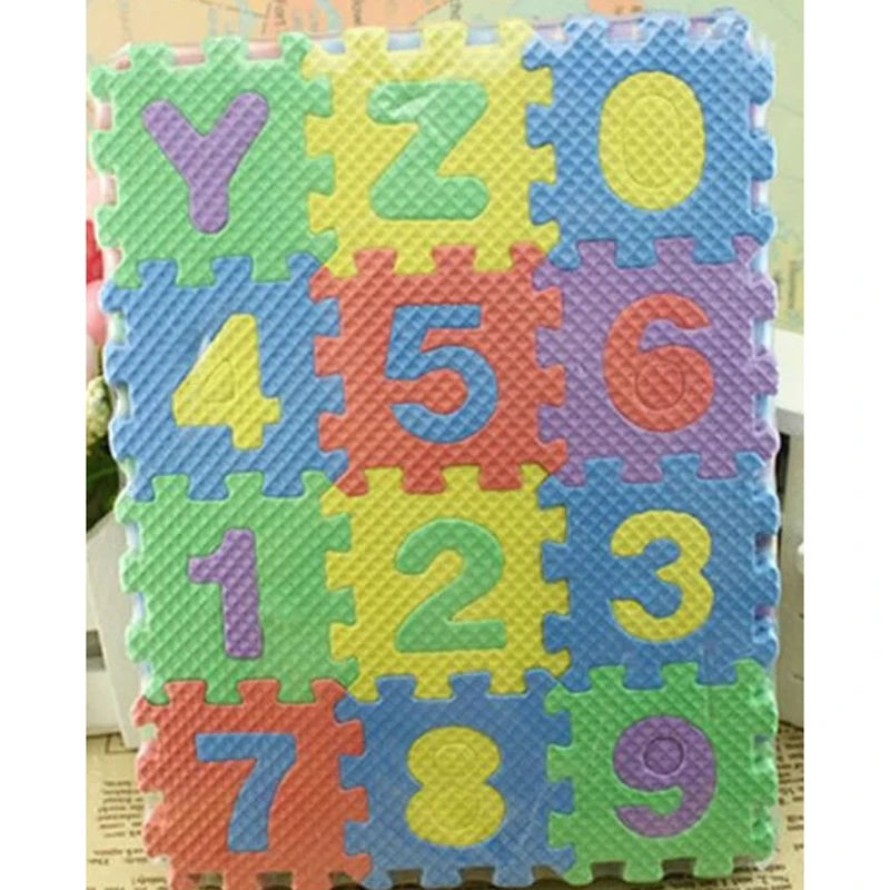 Hot-36Pcs красочные мини размер головоломки детские развивающие игрушки Алфавит A-Z буквы цифры пены коврик