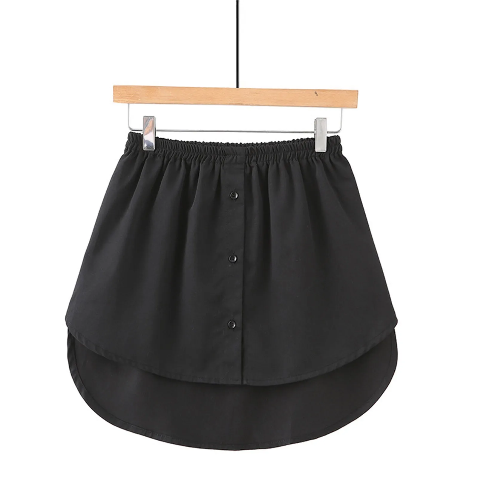 Creative Slips Womens Fake Shirts Hem Underskirts Elastic High Waist Split Half Slips Skirts Hoodies Sweaters Extender Hemline