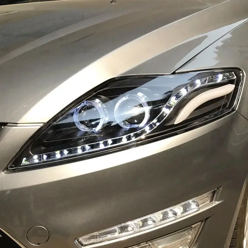 Luces боковой указатель поворота Drl фары в сборе запчасти Neblineros Led Para авто автомобили Освещение Фары для Ford Mondeo