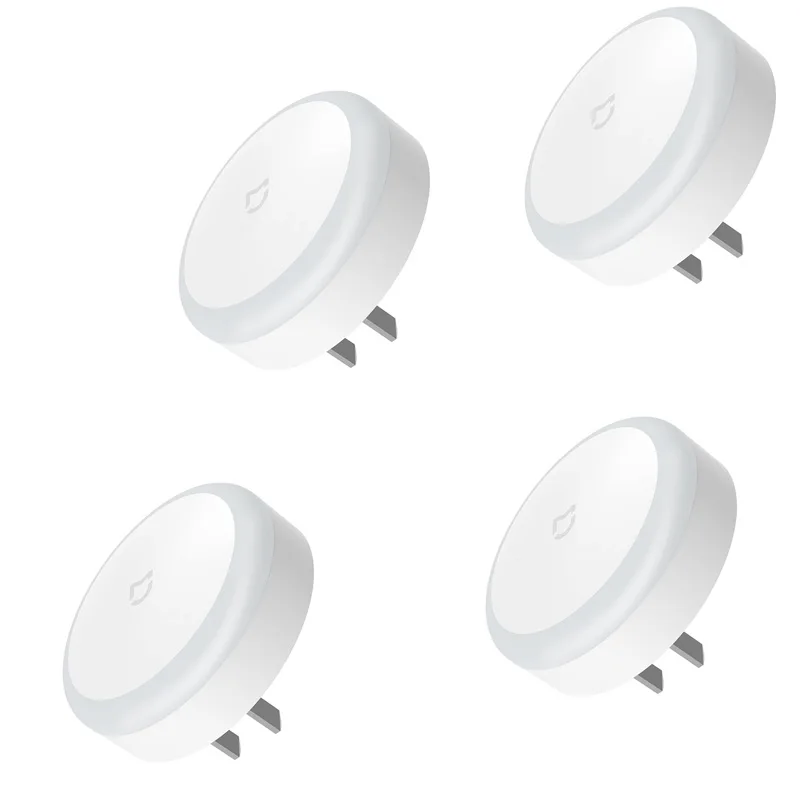 4pcs Xiaomi Mijia светодиодный индукционный Ночной светильник с вилкой, автоматический светильник, сенсорный выключатель, низкое энергопотребление, светильник - Цвет: 4pcs