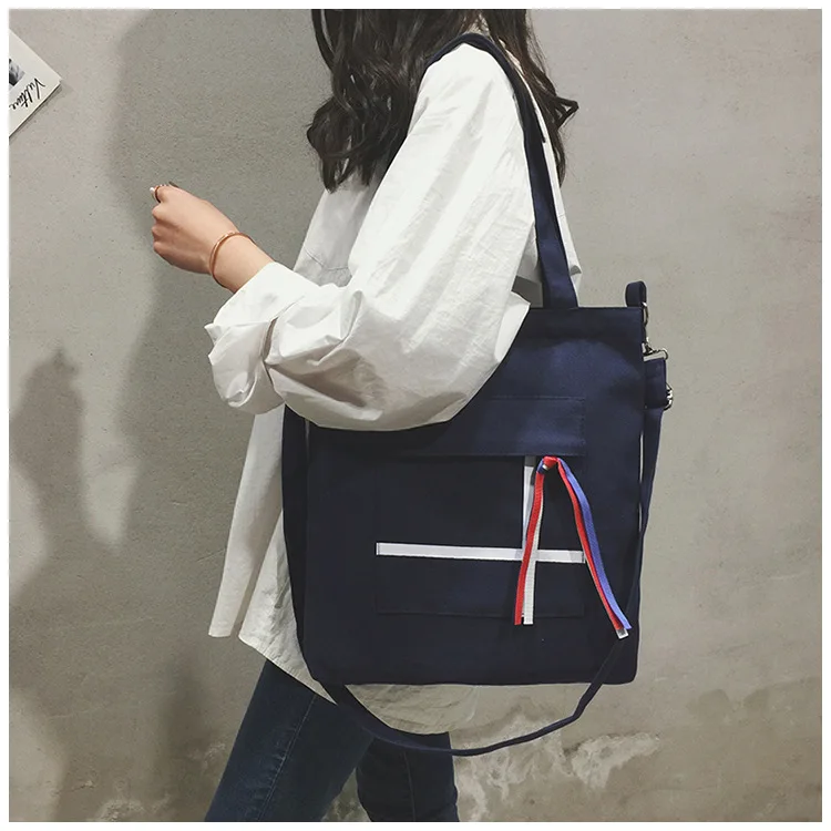 Micro for Canvas Handbag Bag Women's New Style Korean-style Versatile Over-the-shoulder Bag Students Harajuku College Style
