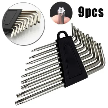 

9pcs Set Hex Wrench Socket L-Shape Screwdriver Hexagon Allen Tool Spanner Repair