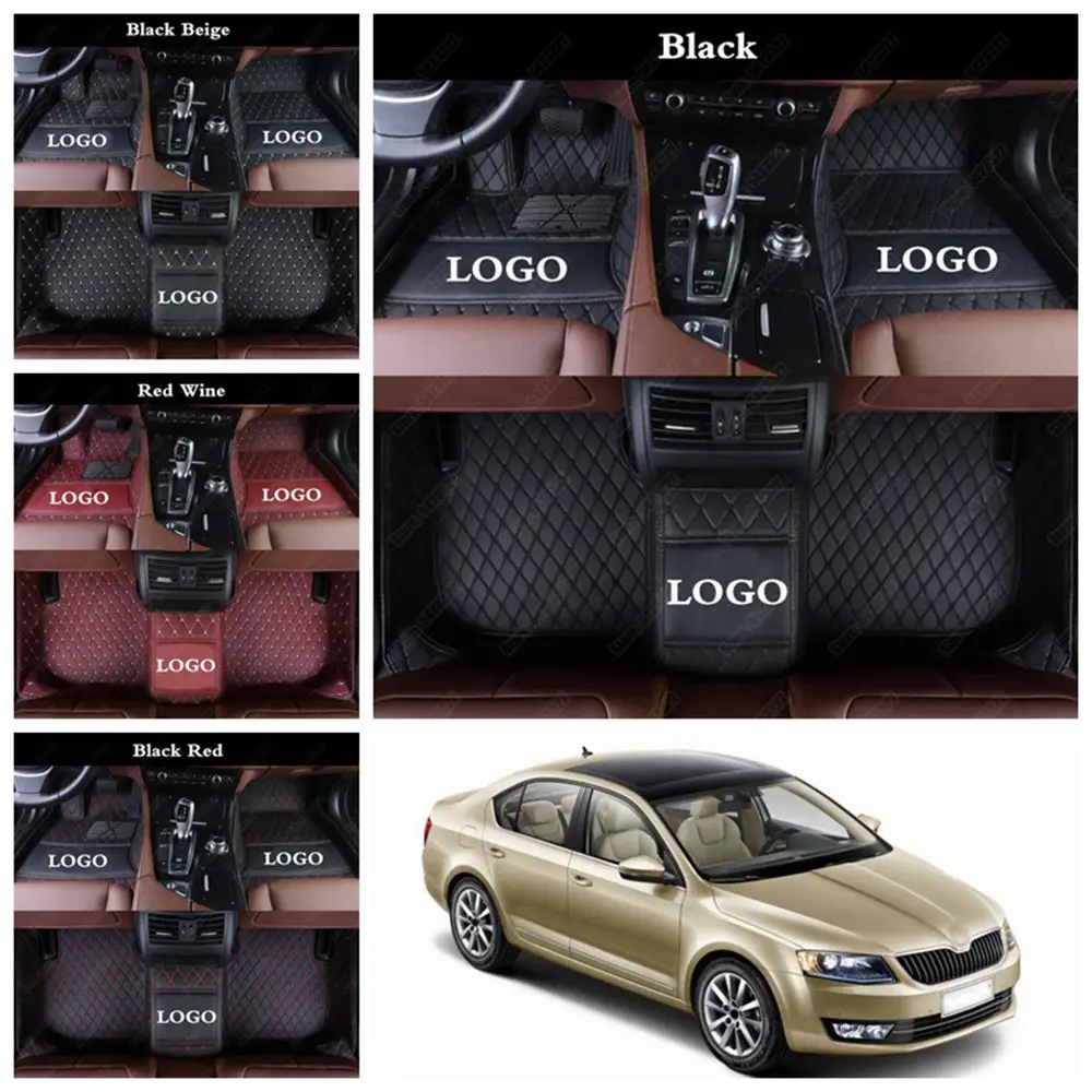 Автомобильные коврики для Skoda Octavia Fabia Rapid Superb Yeti Kodiaq Spaceback GreenLine Roomster кожаный автомобильный коврик для ног автомобильный коврик
