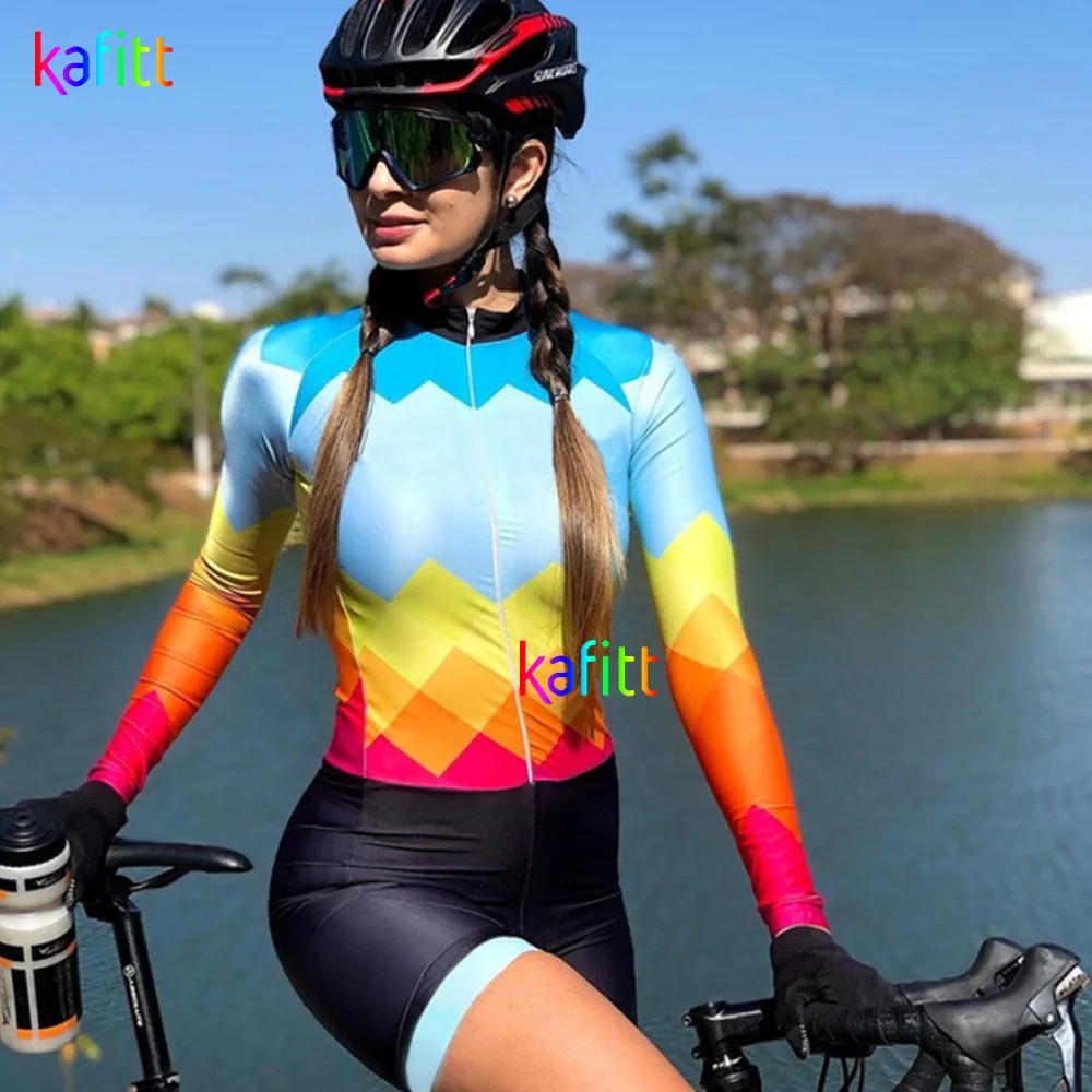 Kafitt 여성 패션 짧은 사이클링 의류 트라이 애슬론 Skinsuit 세트 Little Monkey Macaquinho Ciclismo Feminino Jumpsuit Kits Best5 Kafitt 여성 패션 짧은 사이클링 의류 트라이 애슬론 Skinsuit 세트 Little Monkey Macaquinho Ciclismo Feminino Jumpsuit Kits Best5