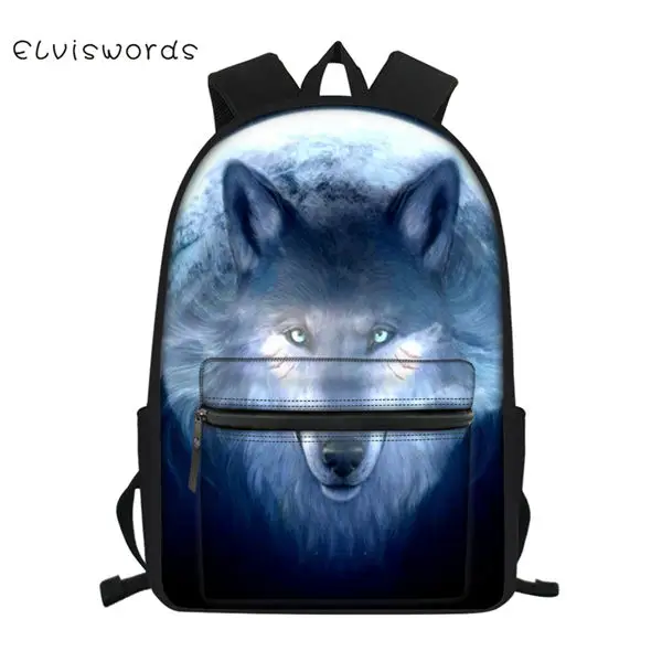 CDWX3759Z58 ELVISWORDS детский маленький рюкзак "Fantasy Wolf"; одежда с принтом «студенты рюкзак школьные ранцы модная детская одежда туристические рюкзаки - Цвет: CDWX3759Z58