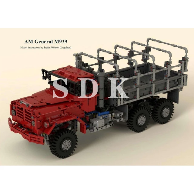 MOC AM General M939 trasportatore di truppe per camion telecomandato  elettrico e blocchi di costruzione per rimorchi M1076 compatibili con LE -  AliExpress