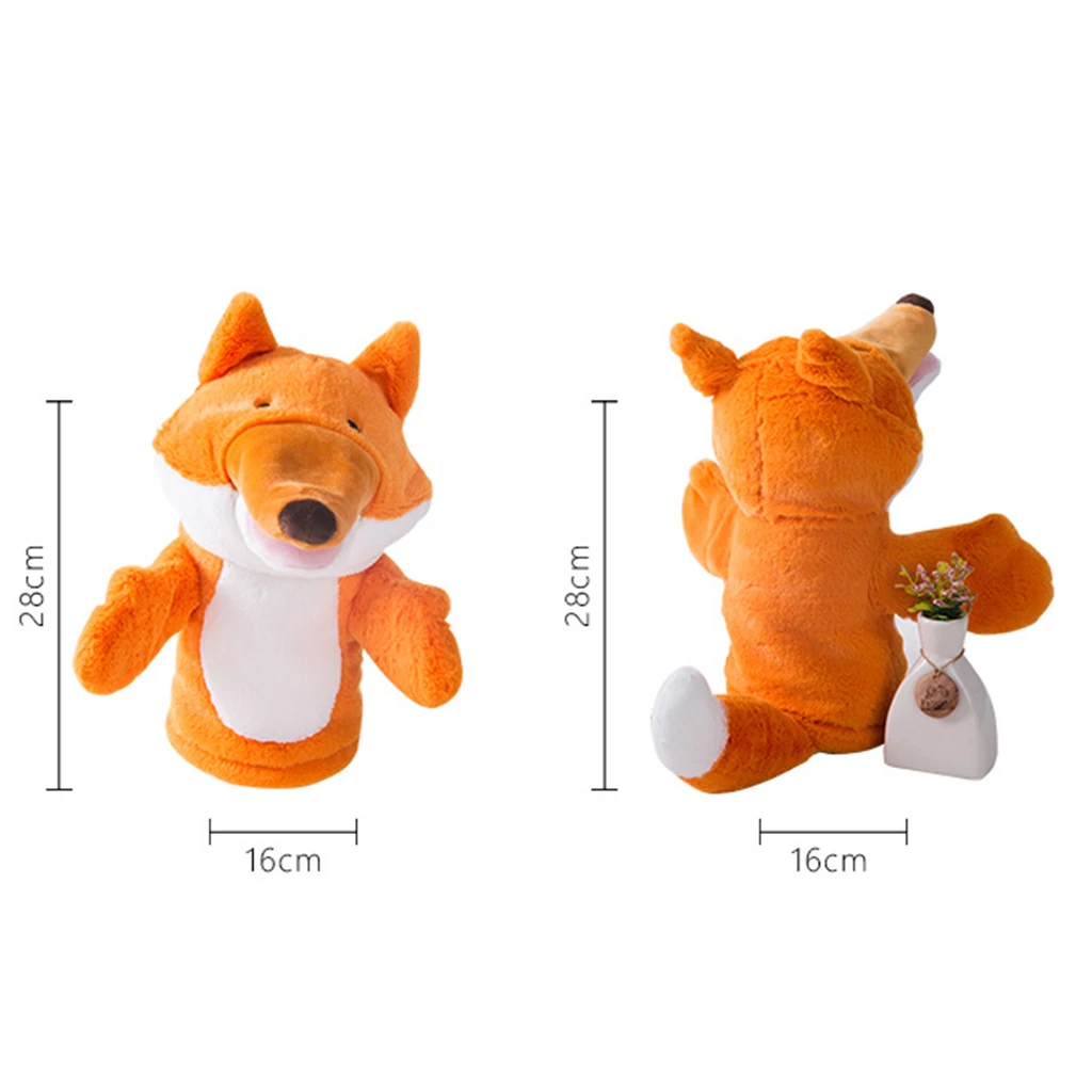 Cartoon Animal Hand Puppet Plush Cute Fox Hand Puppet Glove Child Early Education Toys Gift