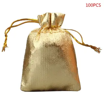 

100 Pcs Gift Bag Jewelry Drawstring Pouches Party Favor Goody Pocket for Holiday