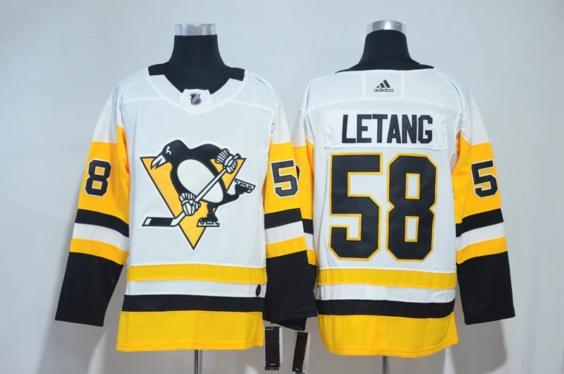 Мужские взрослые Джерси Питтсбург Evgeni Malkin 71 Kris Letang 58 87 Sidney Crosby - Цвет: Серый