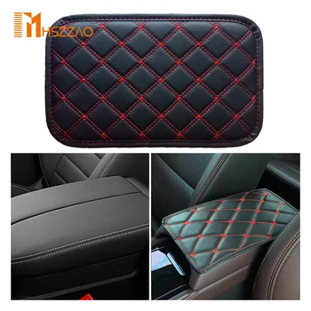 

Accessories Car Armrest Box Mat Cover Auto Arm Rest Storage Bag Mats PU Leather Car Storage Carpet Protector Pads Goods Interior