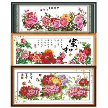 

Joy Sunday Treasures Fill The Home DIY Cross Stitch Printed Patterns 11&14CTDMC DIY Cross Stitch Kits Embroidery Needlework Sets