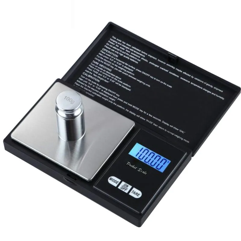 Высокоточные ювелирные электронные весы 0,01 мини портативные карманные кухонные весы 0,1 г кухонные инструменты аксессуары для дома - Цвет: Черный