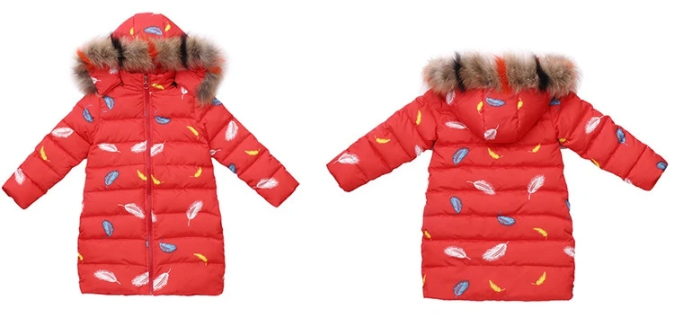 Зимняя теплая куртка для девочек Детская парка с хлопковой подкладкой и меховым воротником и капюшоном осенне-зимние комбинезоны для девочек-подростков с граффити