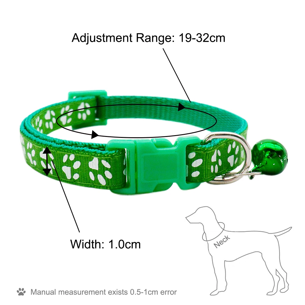 Pet Collar 12 Pcs Collars for Cat Collar With Bell Adjustable Necklace Cat Puppy Kitten Collar Pet Cats Perro