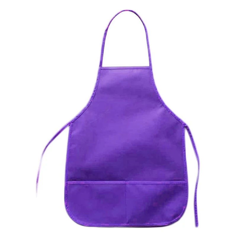 

Childrens Kids Aprons Waterproof Non-Woven For Kitchen Classroom Chefs 6 Colour