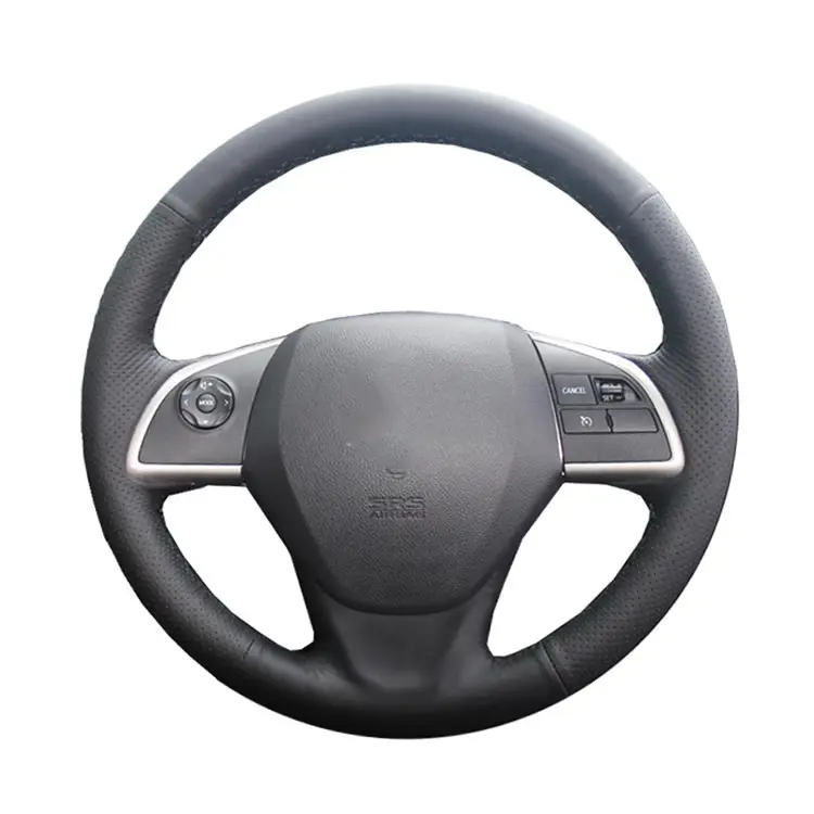 Крышка рулевого колеса автомобиля черная искусственная кожа для Mitsubishi Outlander 2013 Mirage ASX L200