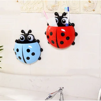 

Cute Cartoon Ladybug Toothbrush Sucker Suction Hook Toothpaste Wall Sucker Gifts Household Daily Necessities HYD88