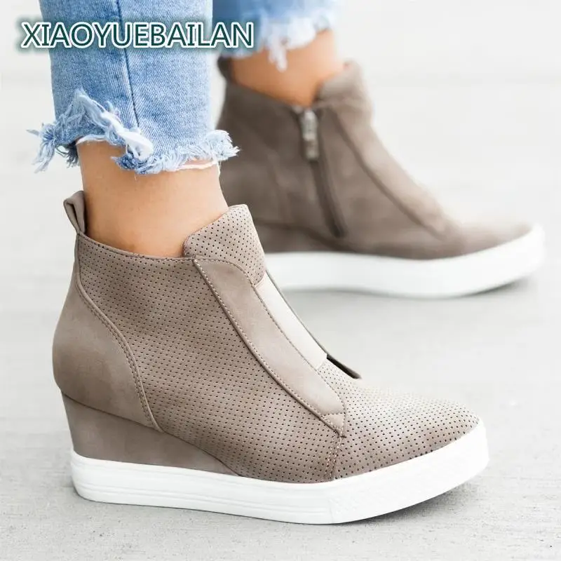 

2019 Popular Recreational Sloping Wedge Single Shoes Boots Women