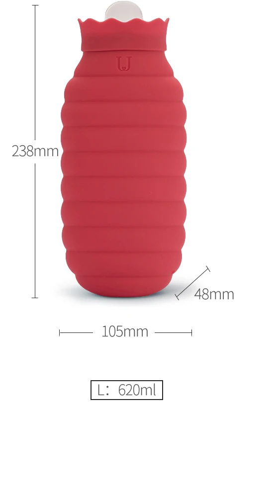 Xiaomi силиконовый Microwaveable вязаный холодостойкий съемный сохранение тепла для бутылки с горячей водой безопасный взрывозащищенный - Цвет: Цвет: желтый