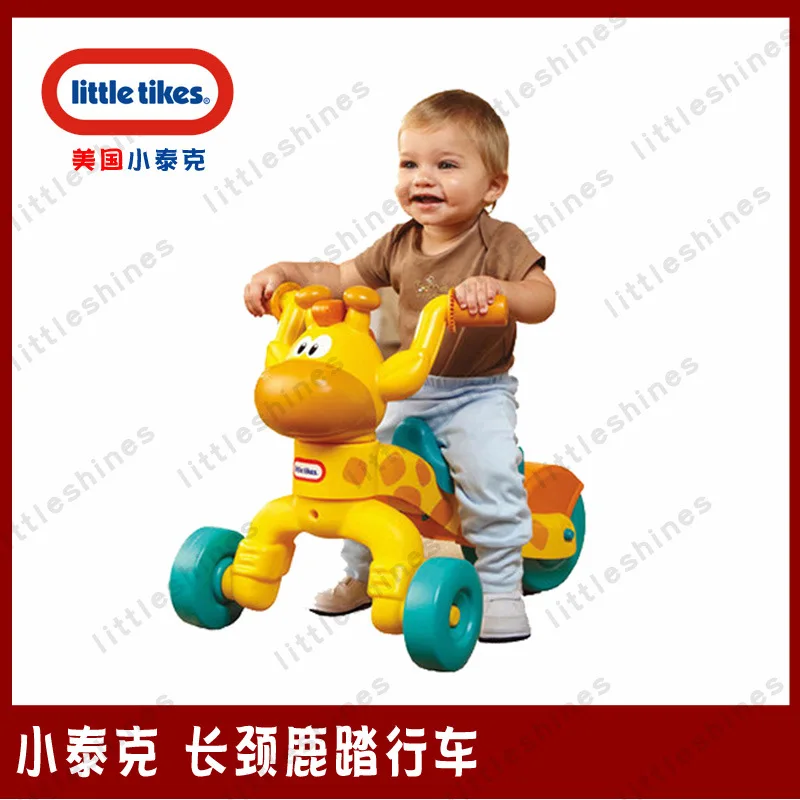 Детский трехколесный велосипед с рисунком жирафа Little Teke Littletikes
