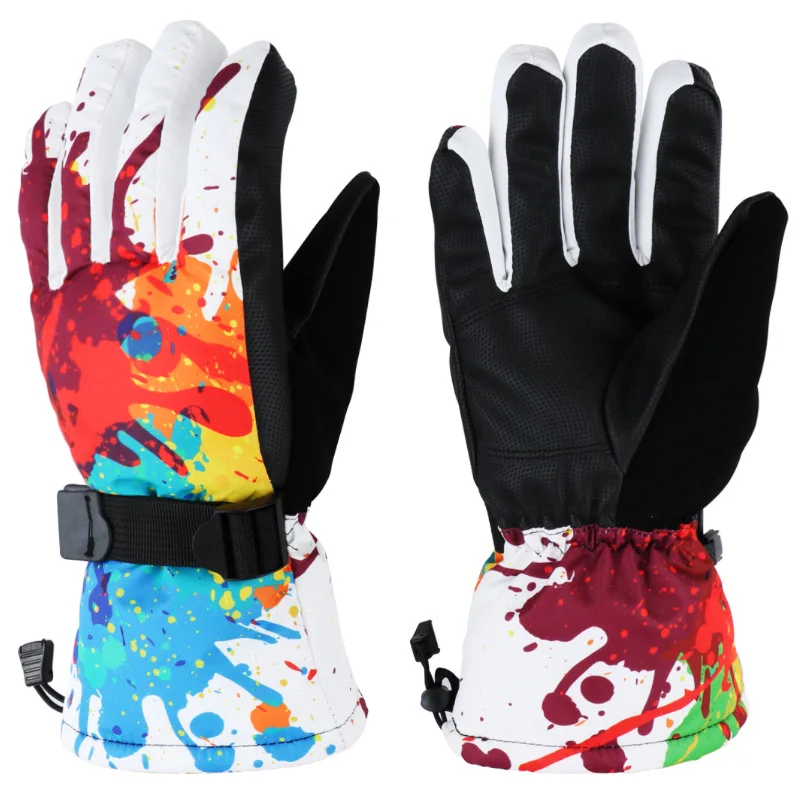 

2019 Men Ski Gloves Cotton Fleece Warm Women's Thermal Gloves Waterproof Sport Snowboard Mittens Winter Cold Motorcycle Gloves