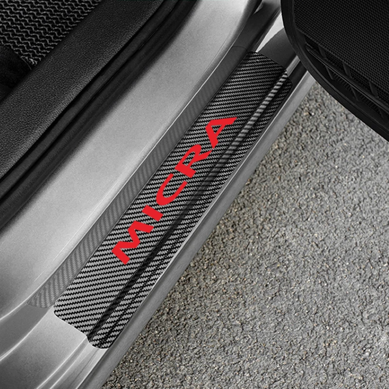 Наклейки на пороги автомобиля 4 шт./компл. наклейки для Nissan MICRA k12 k13 аксессуары