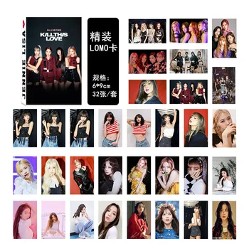 

30pcs/set Kpop BALCKPINK Photocard JISOO JINNIE ROSE LISA photo card High quality HD Picture lomo card Kpop blackpink sets