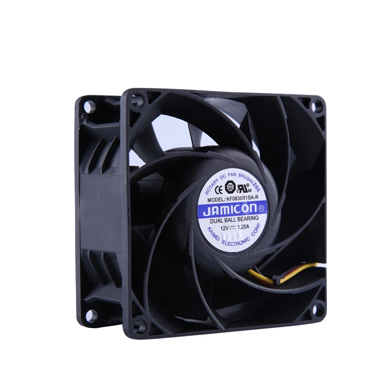 JAMICON KF0838B1SA-R 12V 1.2A 8 см Мощный охлаждающий вентилятор для кулера 8038 магический шар 3 линии
