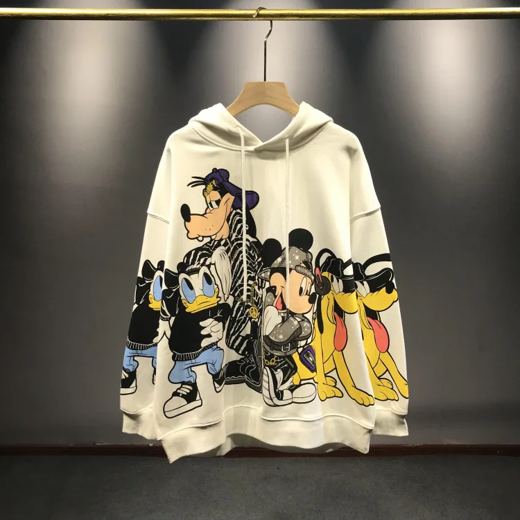 

2020 Spring New Style Hoodie Women's Hooded Versatile Cartoon Printed Hoodies Loose Fashion Female Sweatshirts