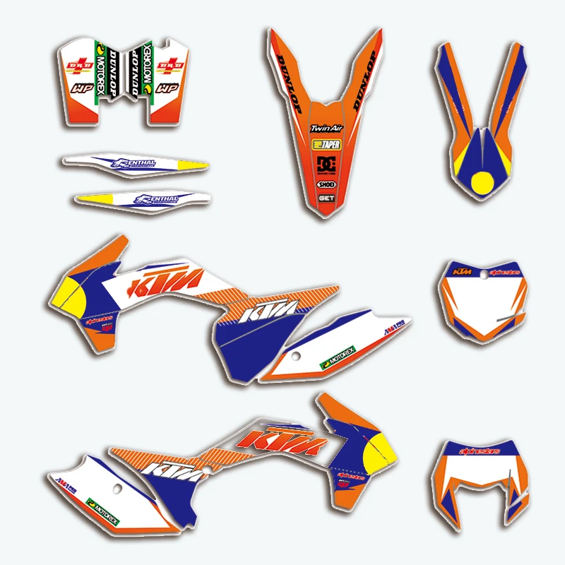 

EXC XCW XCFW 2014-2016 Racing Customized Stickers Graphics Decals For KTM EXC XC-W XCF-W 125 250 300 350 450 2014 2015 2016