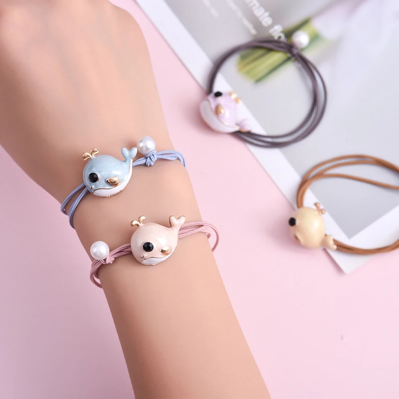 

Sempli 2019 new 4 Kinds Ocean Blue Nylon Elastic Hair Band Starfish Shell Dolphin Headwear For Girls and Women Hair Accessories
