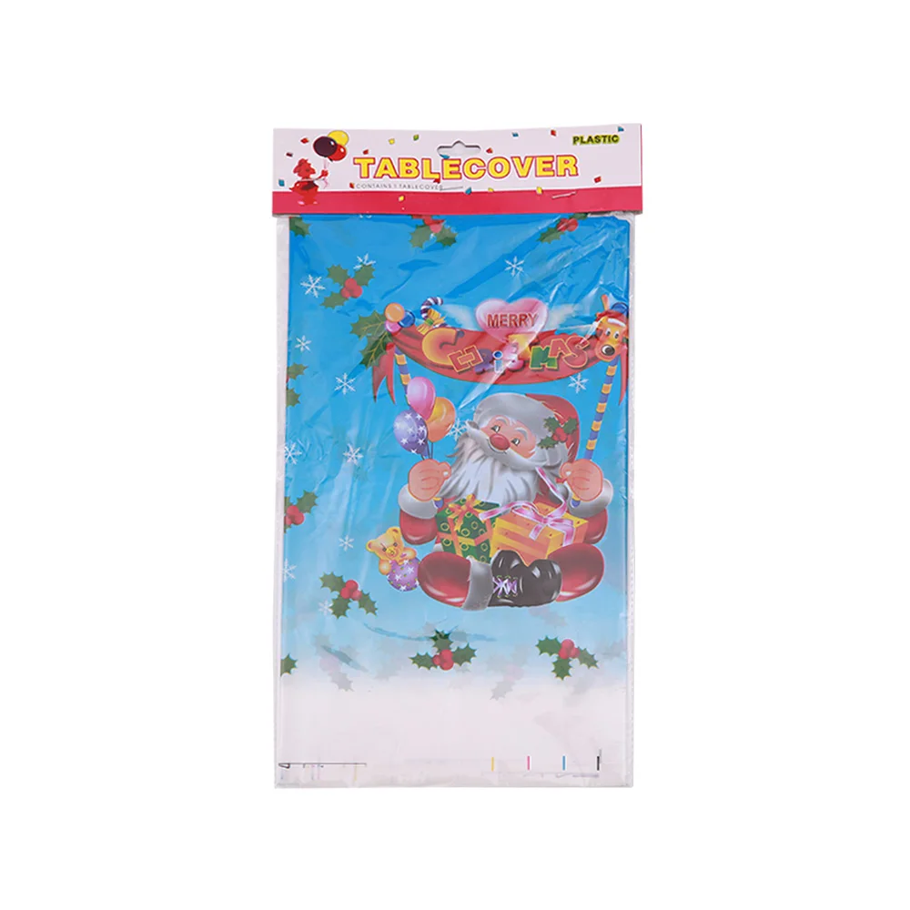 Christmas 110*180CM Waterproof Tablecloth Kitchen Dining Table Decoration Disposable Rectangular Table Covers Christmas Ornamens - Color: Style 3