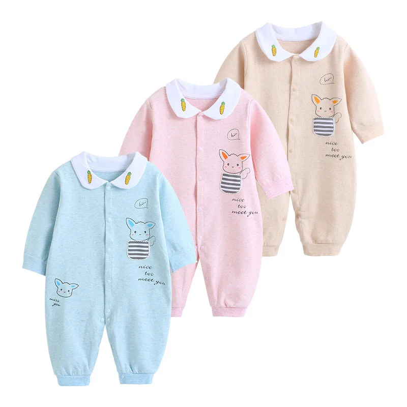 

Baby Onesie Spring Newborns Clothes Men And Women Baby Underwear Pure Cotton Baby Soft Wool Romper Crawling Clothes Wholesale