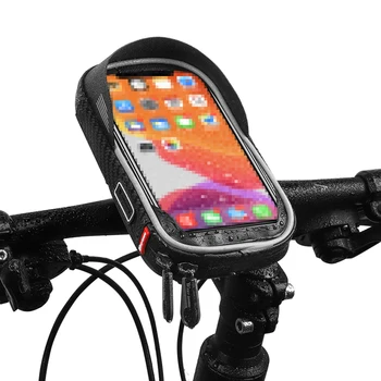 

WEST BIKING Bicycle Phone Bag Splashproof MTB Mountain Road Bike Touch Screen GPS Navigation Bag Cycling Equipment Black