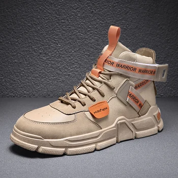 

FGXZQ 2020 Autumn New Men's High Top Sneakers Breathable Casual Shoes Fashion Student Shoes Color Matching Shoes For Men Light