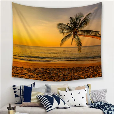17 landscape Decorative Tapestries Hanging Wall Tapestries Mandala Bohemian Tapestry Landscape Wallpaper Wall Art Shawl Throw - Цвет: 17
