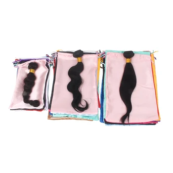

Wholesame Human Women Virgin Hair extensions wigs packaging satin bags sunglasses doll shoes gift shopping silk bag with string