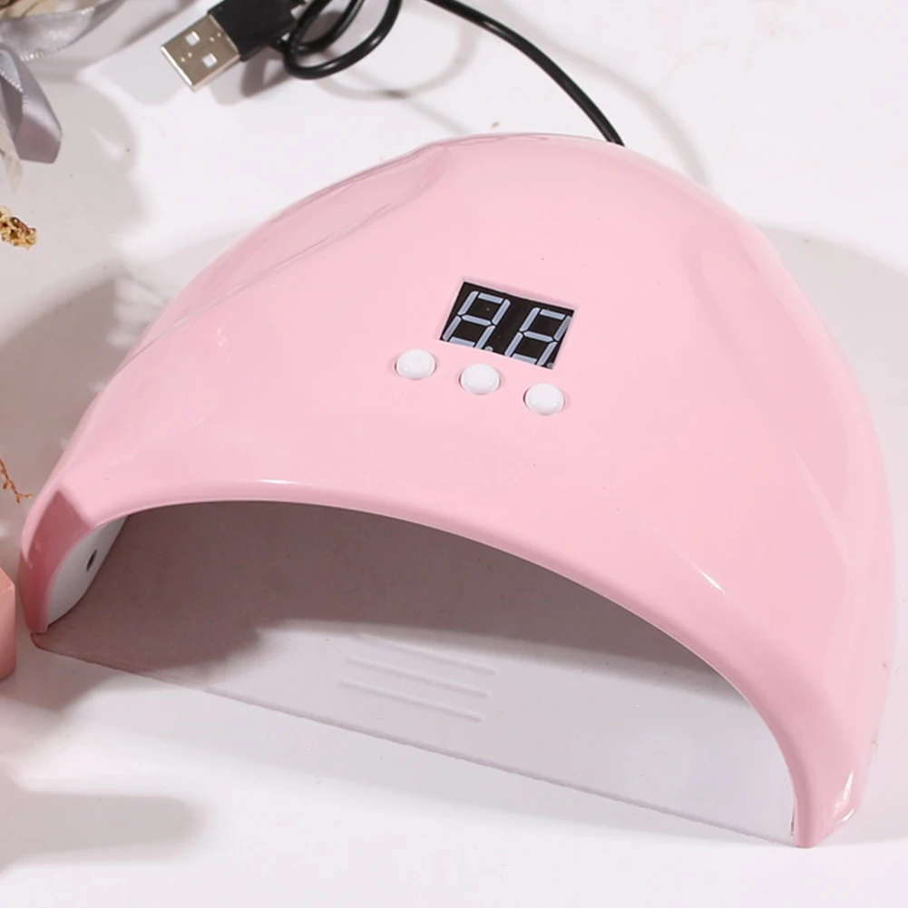 36W UV Lamp Professional Smart Induction Manicure Gel Polish Portable USB Fast Curing Tool Nail Dryer 12 Leds Salon LCD Display