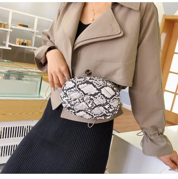 

Small Bag Women's 2019 Autumn And Winter New Style Fashion Korean-style Versitile Fashion Shoulder WOMEN'S Bag Shoulder Snakeski