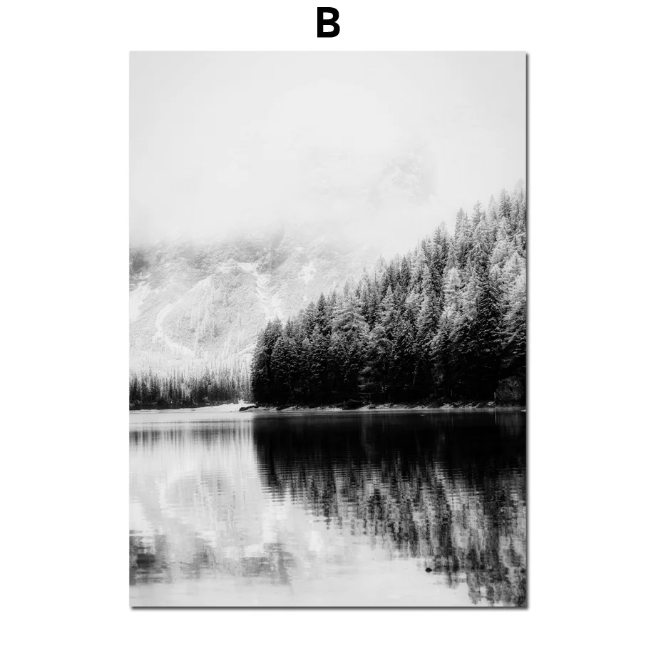 Blue-Sea-Forest-Sky-Life-Quotes-Landscape-Wall-Art-Canvas-Painting-Nordic-Posters-And-Prints-Wall (4)