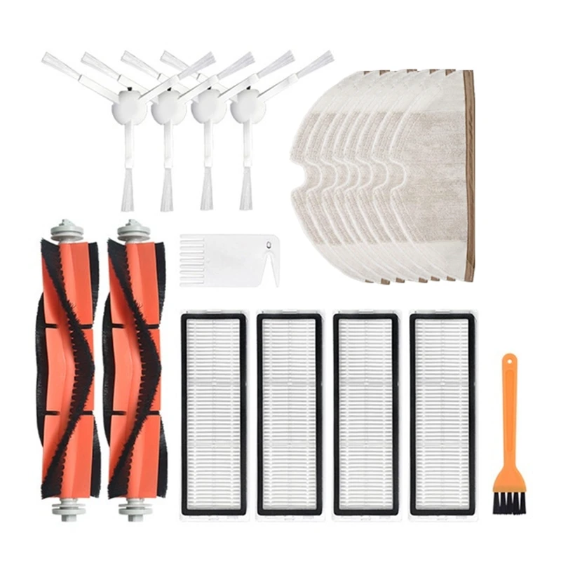 

20 Pcs Replacement Parts Kit for Xiaomi Mijia 1C Robot Accessories Side Roller HEPA Filter Main Brush Mop