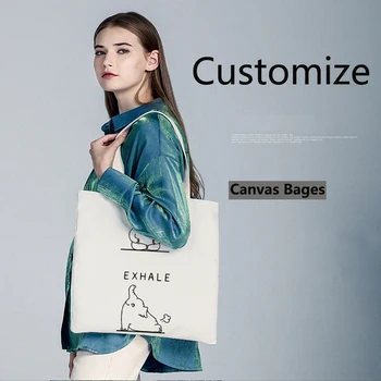 

Customized casual bag fashion custom shoulder bag vintage canvas packet canvas white shopping bag High quality products