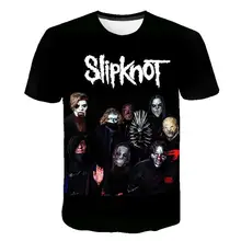 L'été T-shirt style décontracté 3D Imprimé Rock Punk Rock Slipknot T Chemises Hommes Femmes Punk Hip-Hop tshirts streetwear hauts à la mode T-shirt(China)