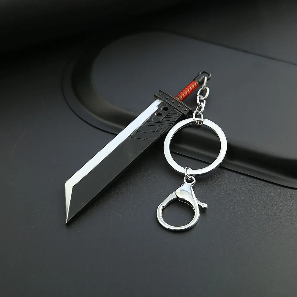 25pcs/lot Final Fantasy VII Keychain Cloud Strife Sword Zack Fair