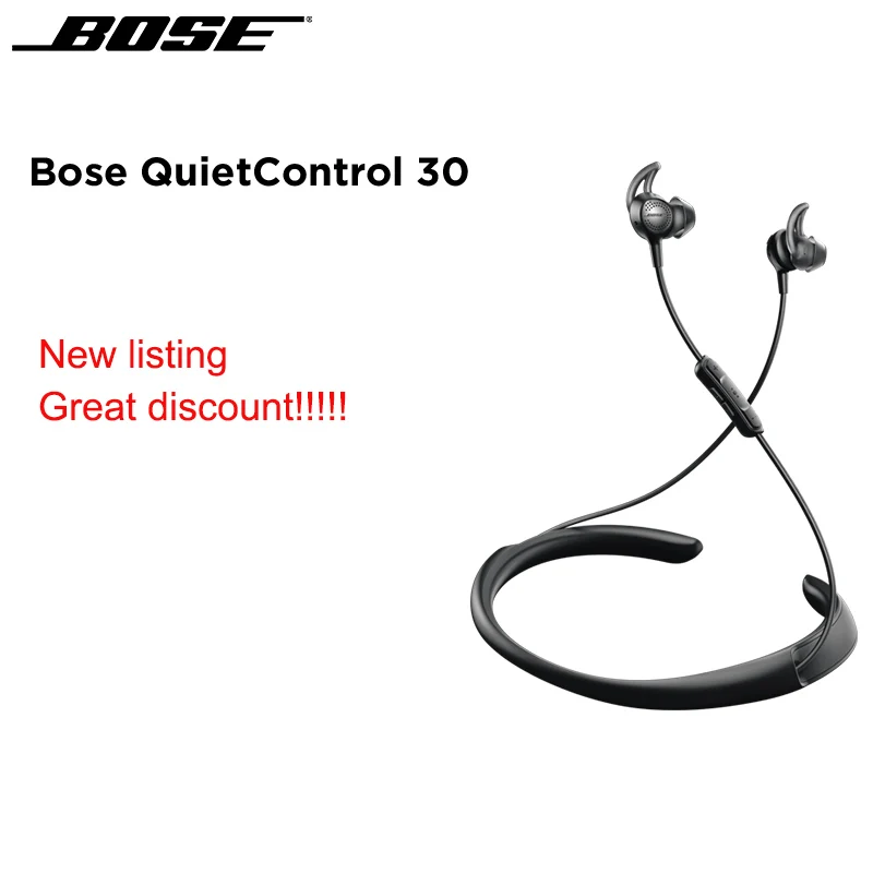 US $116.10 Bose QuietControl 30 Wireless Headphones QC30 Earbud Bluetooth Noise Cancelling Headset Neck Type Active Noise Cancellation