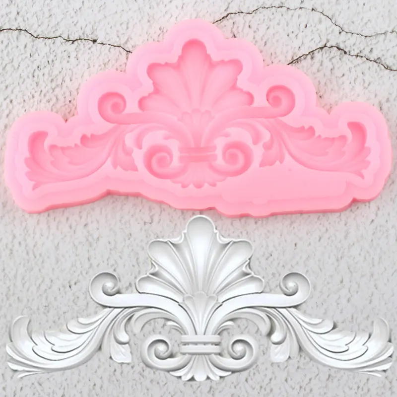 

Scroll Relief Cake Border Silicone Mold DIY Leaves Cupcake Fondant Cake Decorating Tools Candy Clay Chocolate Gumpaste Moulds