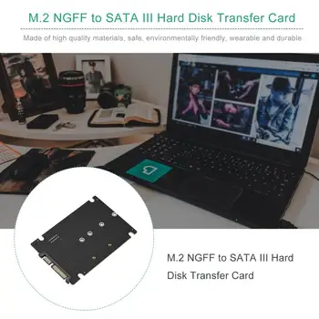 

M.2 NGFF to SATA III SSD Solid State Drive Riser Card Support 2230/2242/2260/2280 M.2 SSD box SSD adapter card
