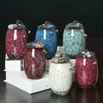 

Ice Glaze Cremation Urns Funeral Keepsake Pet Dog Cat Cremation Urn Birds Mouse Ashes Casket Columbarium Pets Memory 8.3*13.3CM